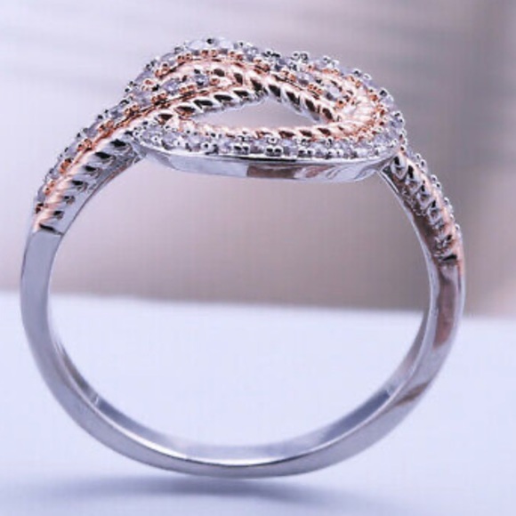 NEW 925 Sterling Silver Two tone Ring - Picture 4 of 5
